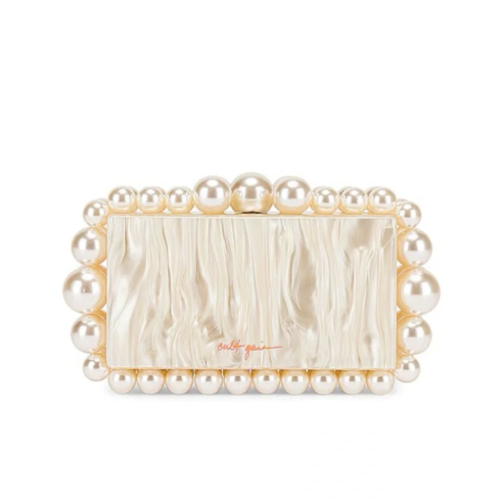 Cult Gaia Eos Pearl Box Clutch - Picture 2 of 16